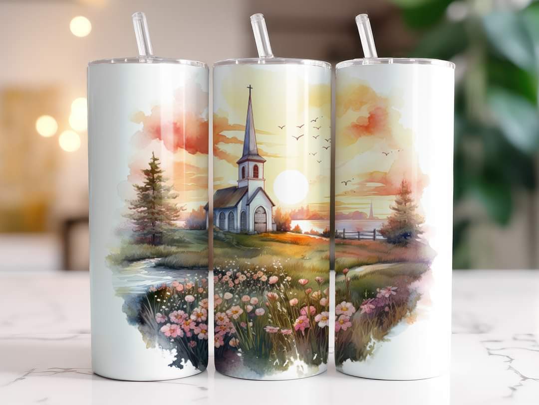 20oz Church Scene Tumbler