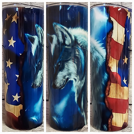 20oz Wolf Tumbler