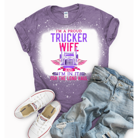 Proud Trucker Wife T-sjirt